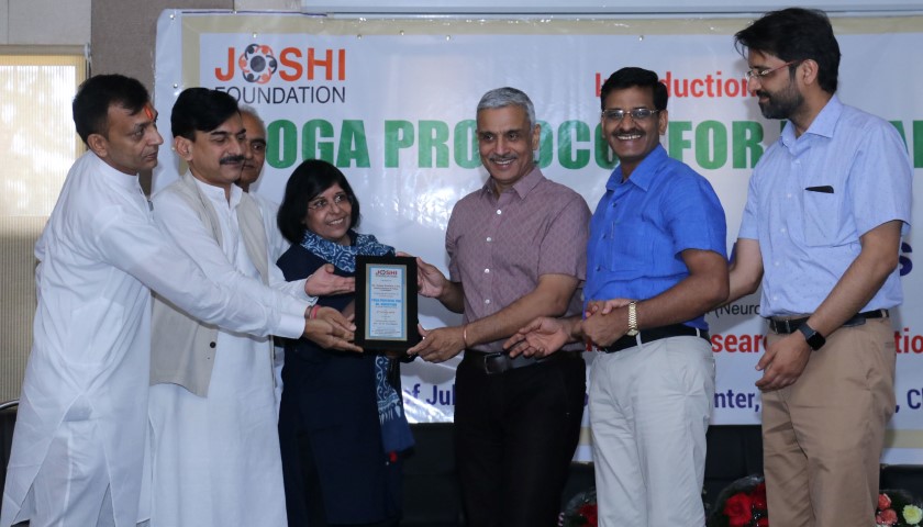 Yoga protocol for de-addiction introduced by Joshi Foundation