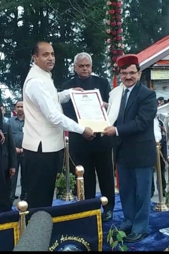 Dr. Ramesh Kumar Sen conferred with Himachal Gaurav Award