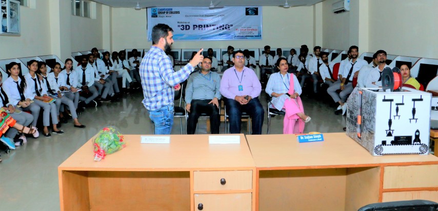 CGC, Jhanjeri  organised career oriented Workshop on 3-D Printing