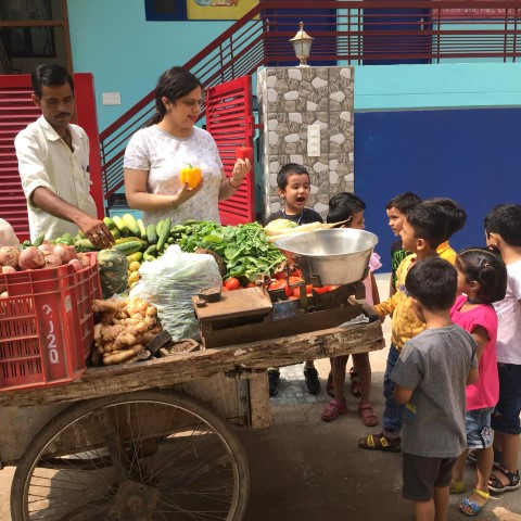 Wizdome Pre School students learn importance of vegetables