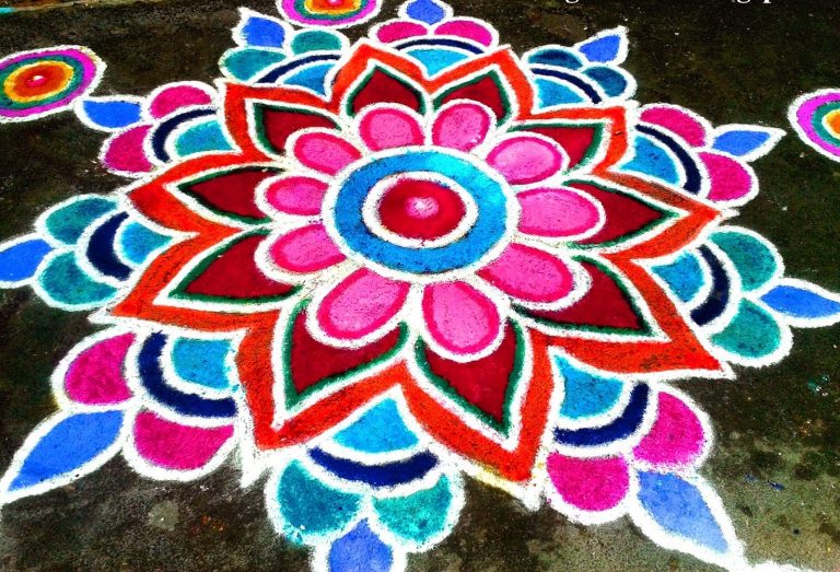 Happy Diwali 2020 Easy Designs Patterns with Flowers Images