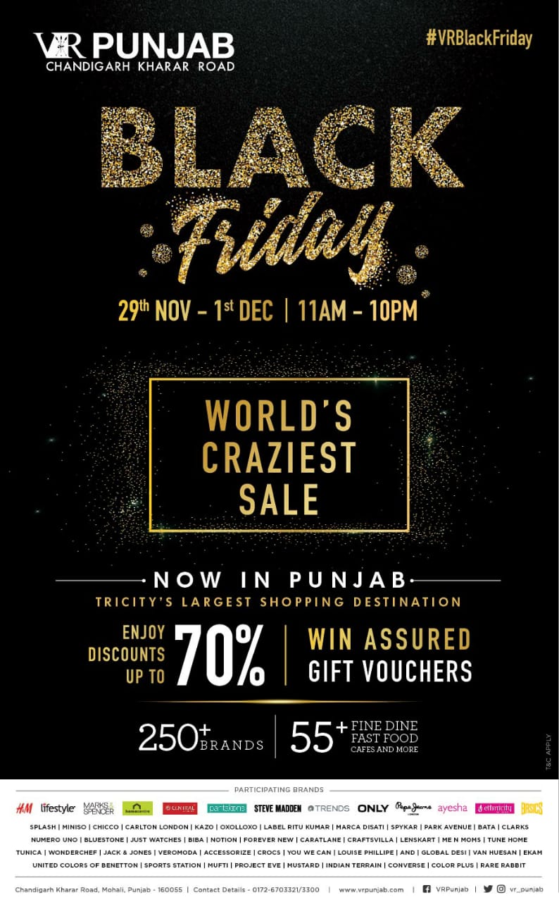 VR Punjab announces Black Friday sale to mark Post Harvest&Christmas Festivities