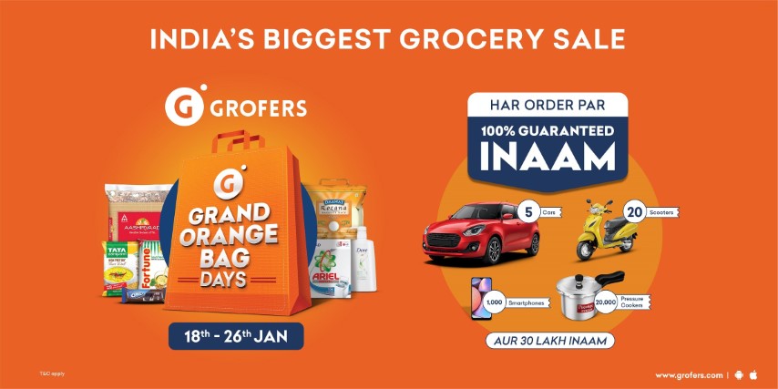 Grofers- Eng- Shoppers are winning big during the ongoing Grofers Grand Orange Bag Days