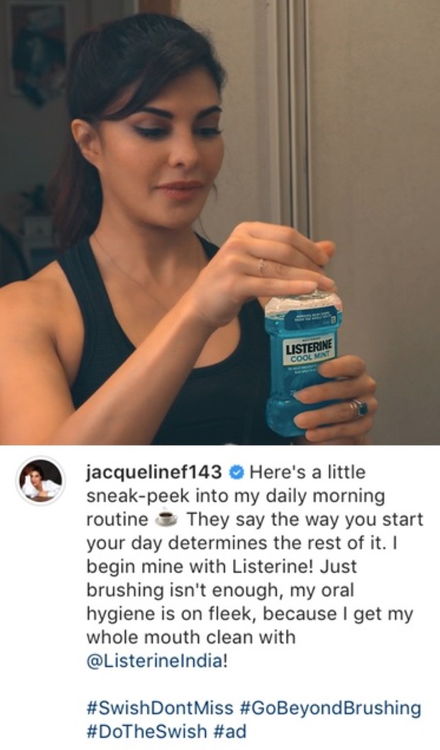 Jacqueline Fernandez , Listerine