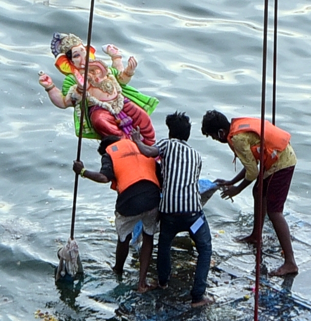 Ganesh immersion in Hyderabad