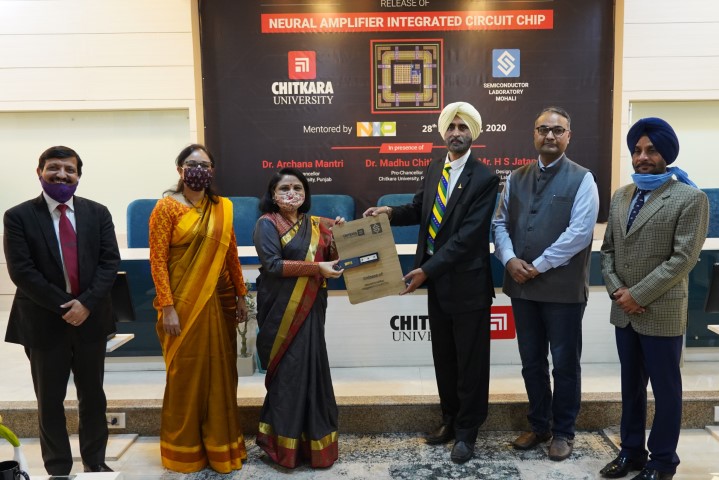 Chitkara University in collaboration with SCL Mohali neural amplifier silicon chip 