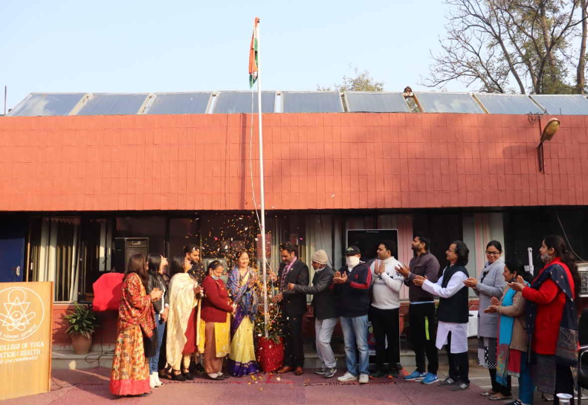 Republic day celebrated at Govt.College of Yoga Education&Health