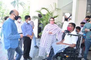 Wheelchair Bound get Vaccinated at Chandigarh Spinal Rehab