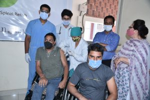 Wheelchair Bound get Vaccinated at Chandigarh Spinal Rehab