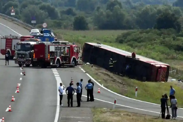 Bus swerves off road in Croatia: 10 killed 44 injured