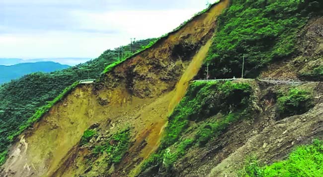 Parts of Sirmaur highway cave in as rain triggers landslides