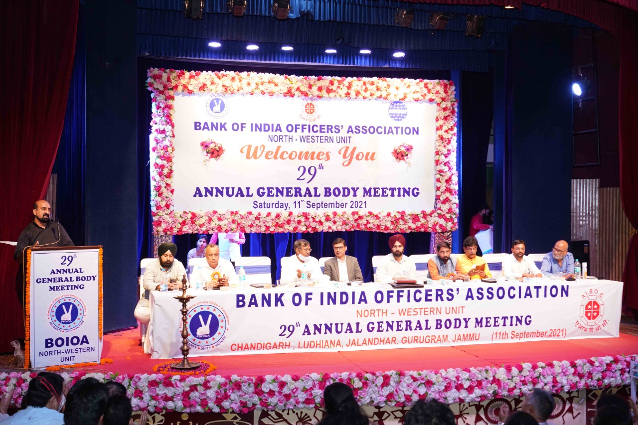    Bank of India Officers Association organised it's 29th Annual General Body meeting at Punjab