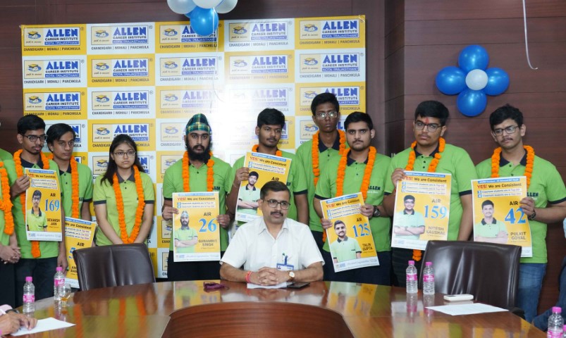 4 Students of Allen Chandigarh secured under 100 AIR in JEE Advanced 2020-21