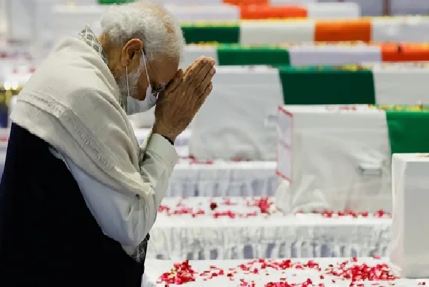 PM Modi arrives at Bipin Rawat's tribute ceremony