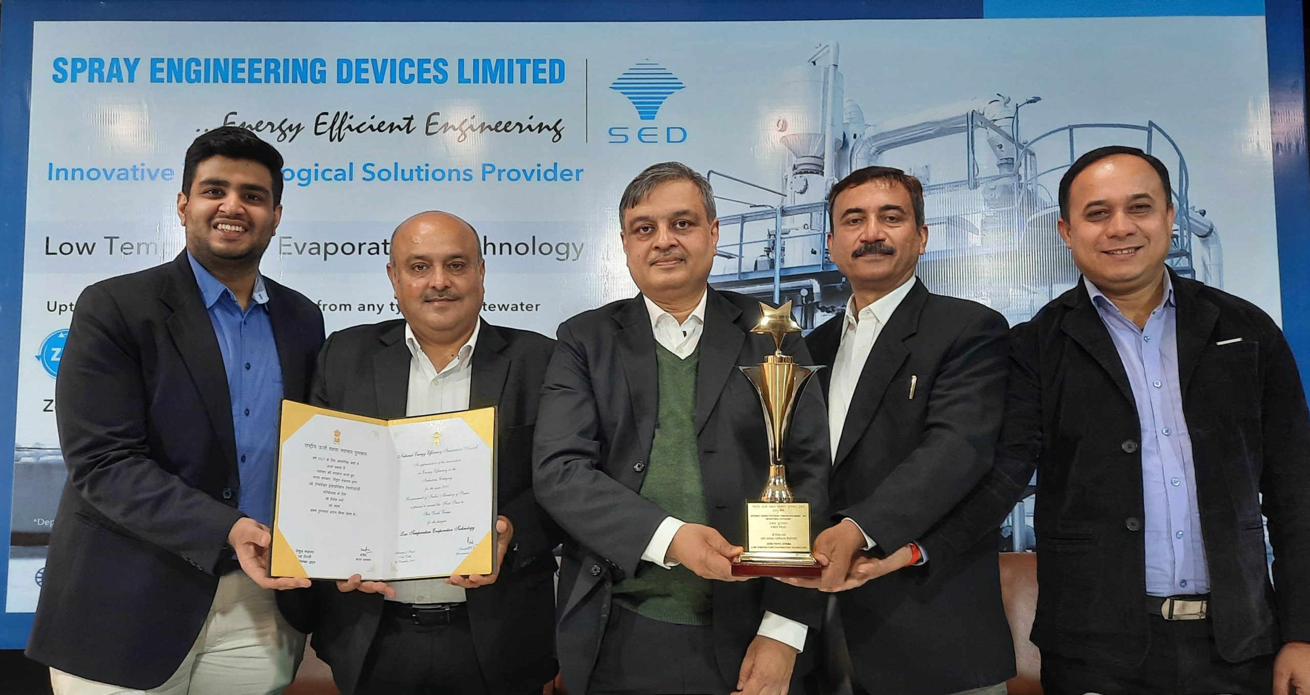 Spray Engineering Devices Limited bags National Energy Efficiency Innovation Award-2021