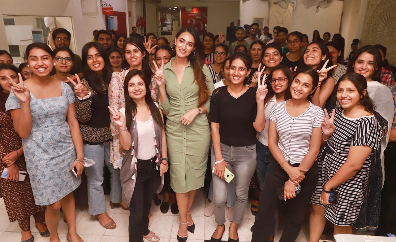 VLCC Femina Miss India Union Territory 2022 Seerat Sidhu visits INIFD Chandigarh