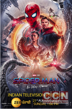 Finally, this afternoon at 1 PM on Zee Punjabi, the Punjabi dub of the Hollywood blockbuster Spiderman