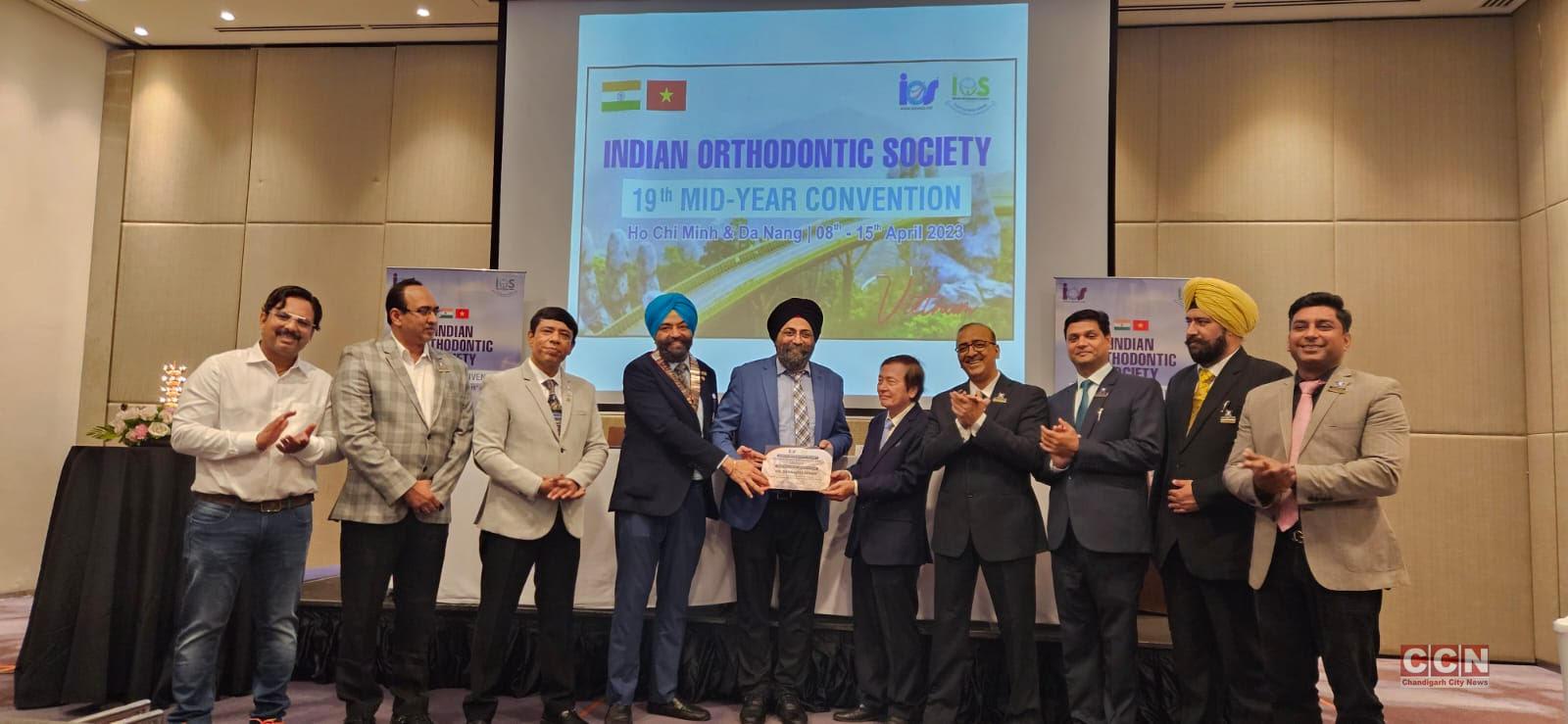 Chandigarh City Based Doctors honoured at 19th IOS Mid Year Convention in Vietnam