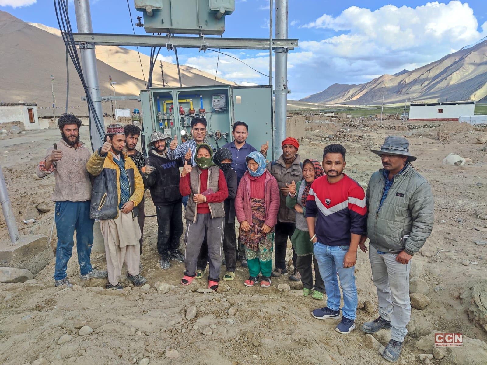 POWERGRID Lightens up the remote villages on Chushul Valley&Tangste in the UT Ladakh under PMDP