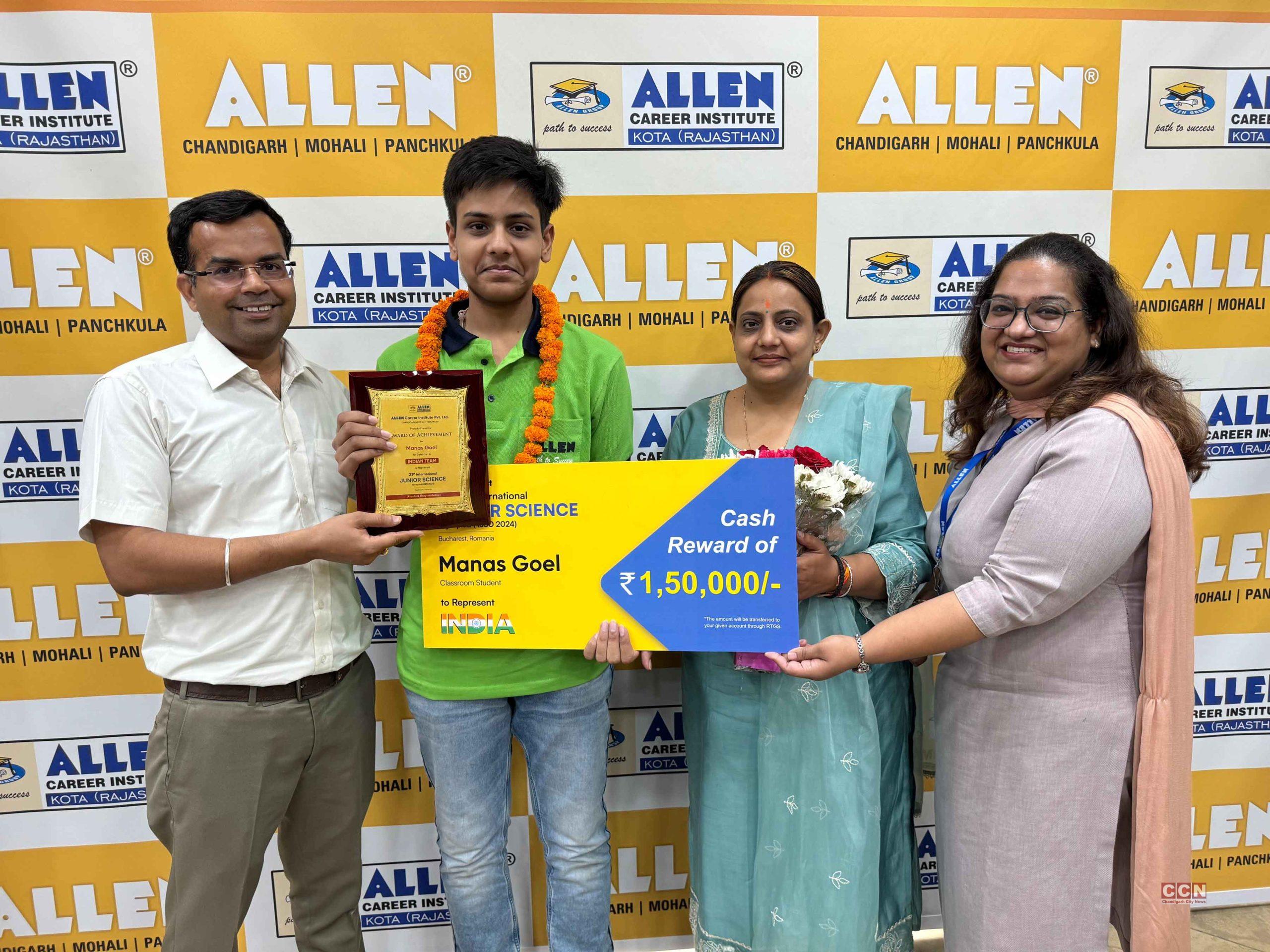Allen Chandigarh students created history in Junior Science Olympiad 2024