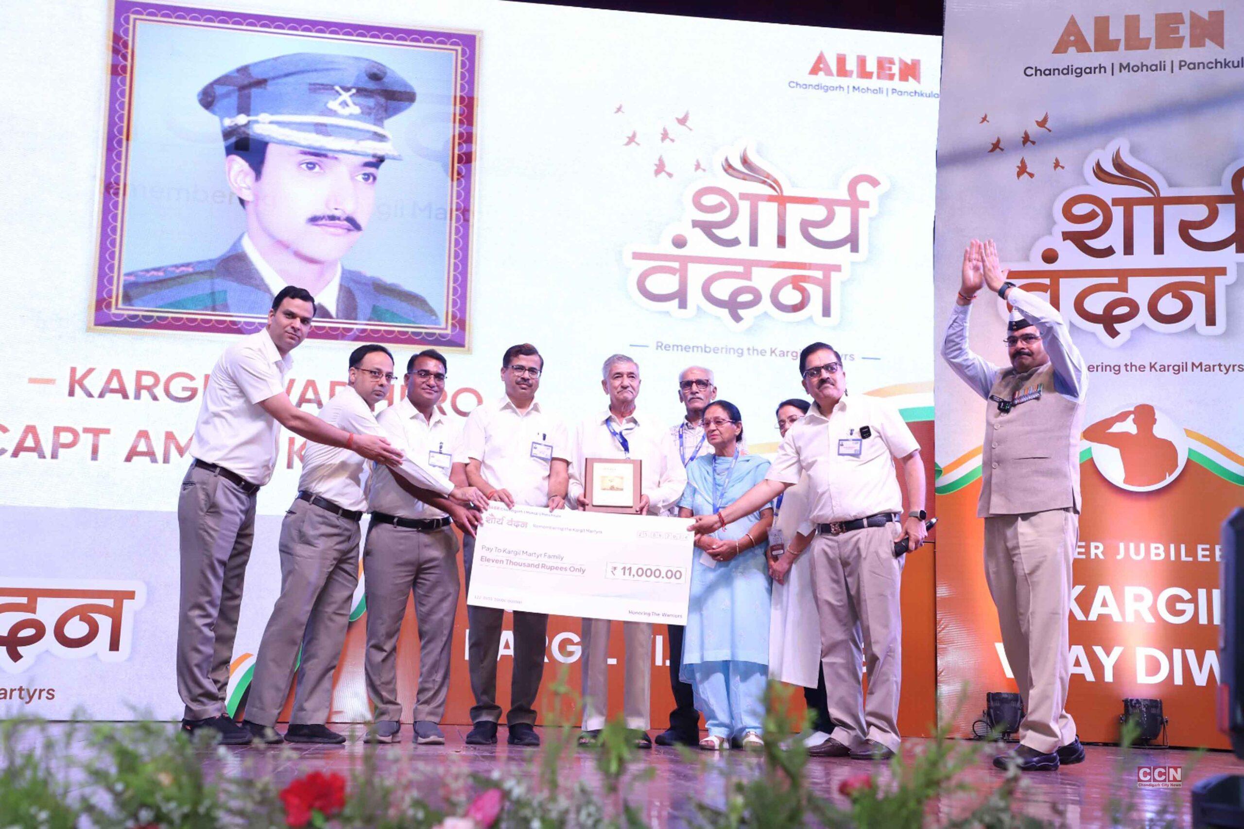 Allen Chandigarh honored the families of Kargil Martyrs
