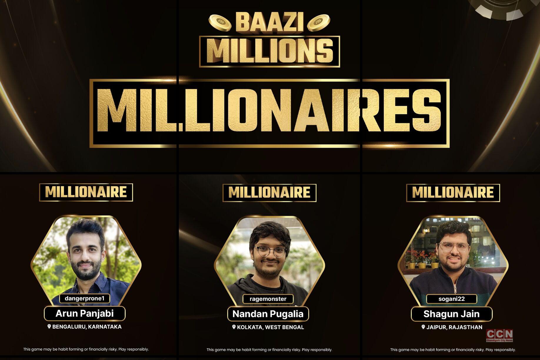 PokerBaazi crowns 25 players as Millionaires, takes home INR 1 Million each