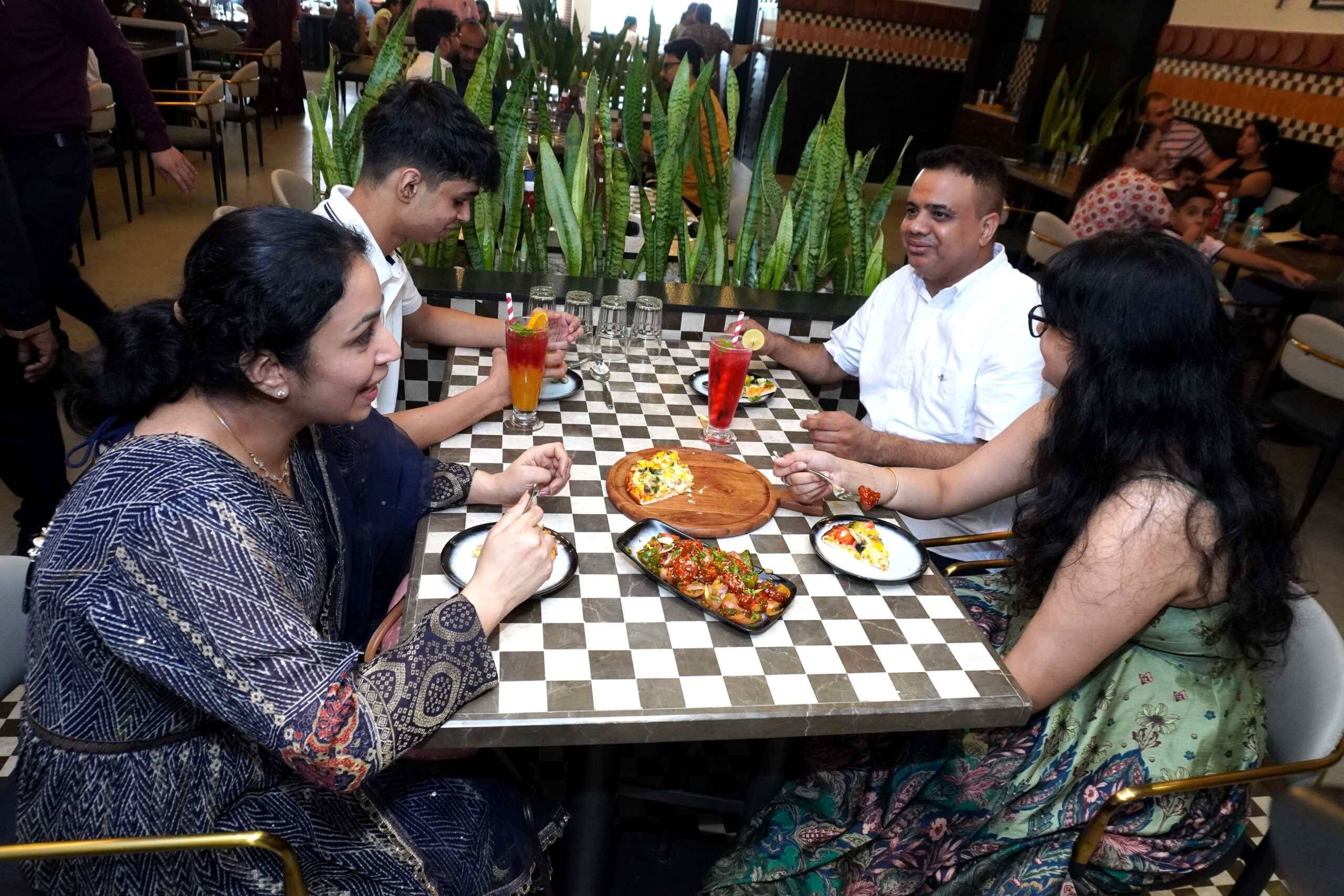 Vishal Chugh, Founder of Vishal's Restaurant & Banquet poses inside the newly opened restaurant