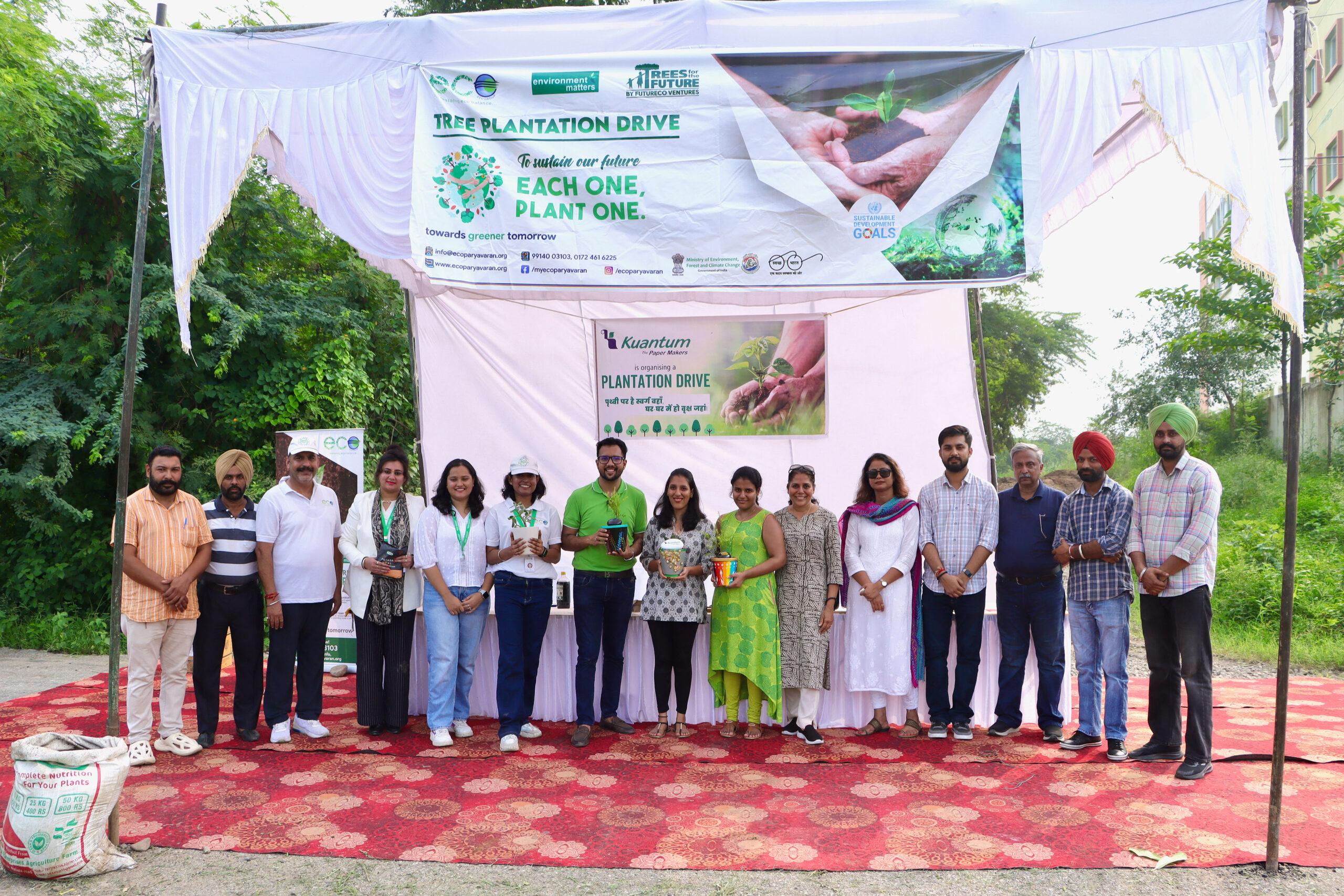 Kuantum Papers plants 500 trees in Panchkula