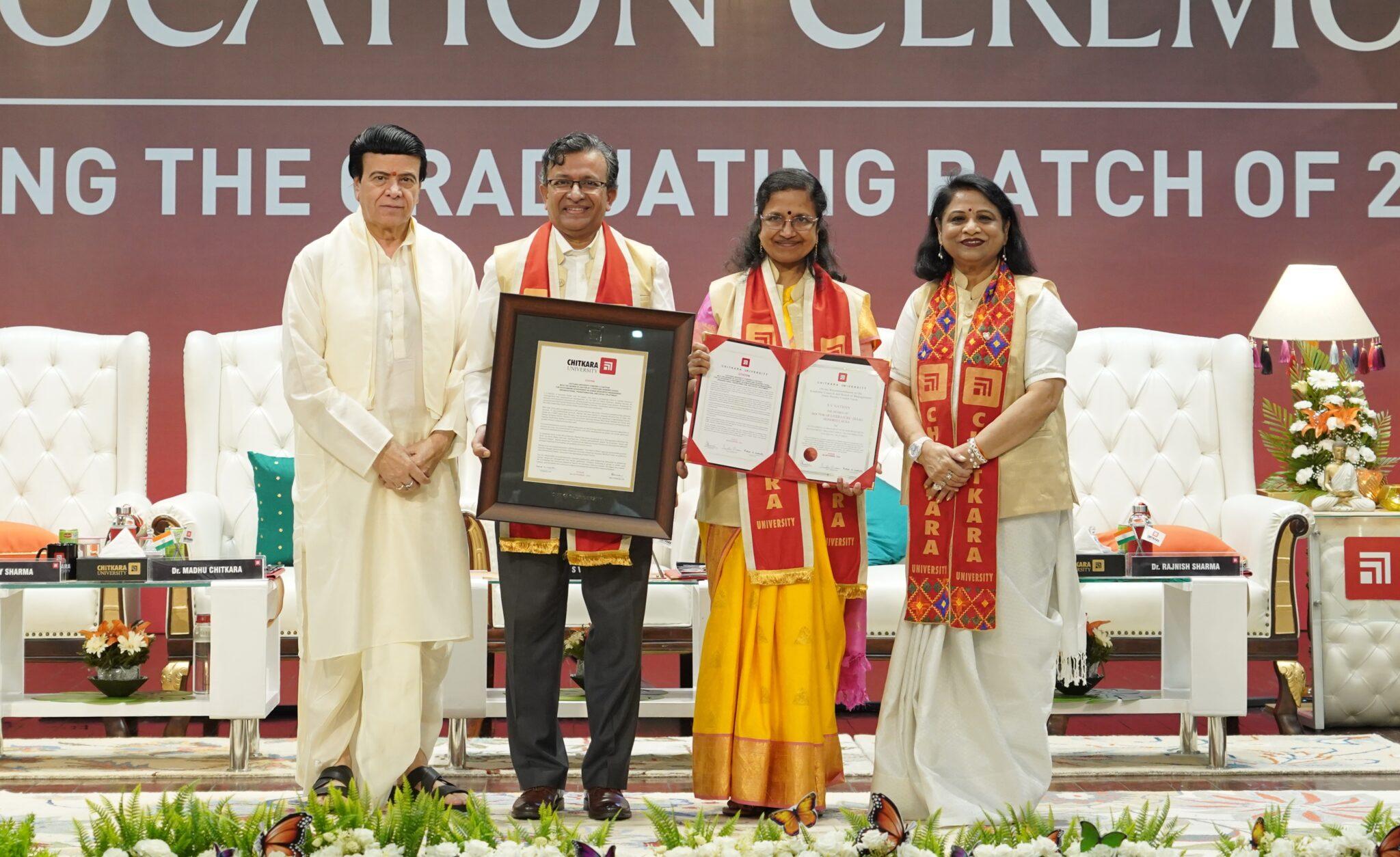 Chitkara University Honours S.V. Nathan with Doctorate for Pioneering HR Leadership & Social Impact