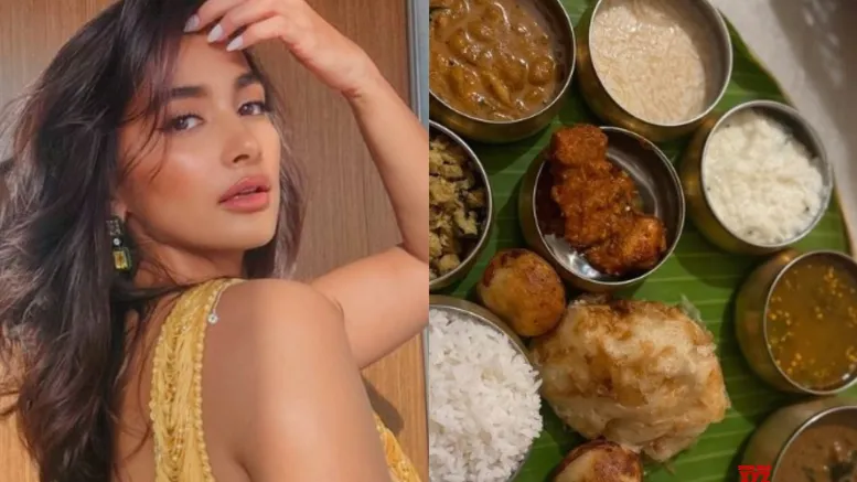 Pooja Hegde delights in a flavourful thali from South India