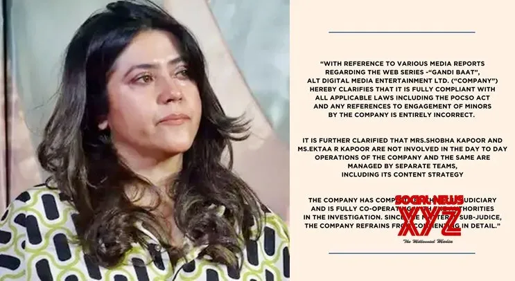 Ekta Kapoor offers clarification on POCSO case