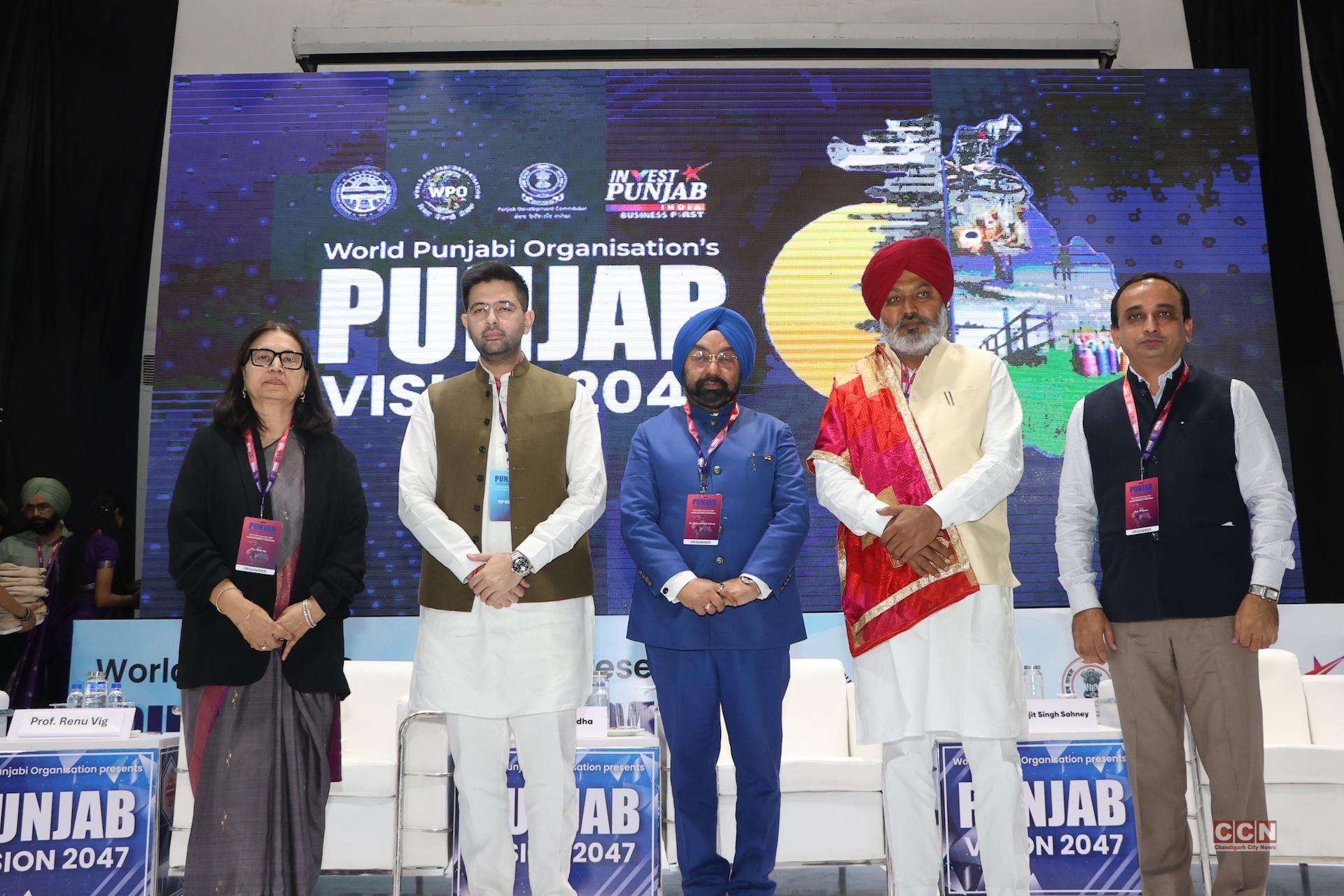 Minister, experts discuss strengths and challenges for Punjab at ‘Punjab Vision 2047’ Conclave organised by World Punjabi Organisation ‘We have to assess strengths and weaknesses of Punjab to revive its economy and cultural heritage,’ says Dr Vikramjit Singh Sahney on inaugural day of Punjab Vision 2047 Conclave ‘New developmental policies by state government will start showing results soon,’ says Punjab Finance Minister Harpal Singh Cheema Chandigarh, November 12, 2024: “Punjab is the same state which turned India self-sufficient in food grain and eliminated hunger. We can turn the corner and excel again,” said Punjab Finance Minister Harpal Singh Cheema on the inaugural day of ‘Punjab Vision 2047”, a two-day conclave organised by the World Punjabi Organisation in association with the Punjab Development Commission and Panjab University, here today. Addressing the gathering of luminaries from the field of policy making, goverance, businsses and social sector, Mr Cheema talked about the new developmental policies the state government has formulated. “We will see the results of these policies in the next couple of years which will rejuvenate the state’s economy. With the initiation of the Goods and Services Tax (GST) regime, industrial and agricultural states like Punjab have seen a dip in revenue because GST is a destination based tax. This means states with low industrial and agricultural output and hence higher consumption collect more tax,” he added. Rajya Sabha MP Raghav Chadha, who was the guest of honour for the inaugural session, listed out thematic sectors which need attention for the state to prosper. “This is a land of resilience, courage, brotherhood and community and the state government is committed to overall development in each sector,” he said. Organiser of the conclave, Rajya Sabha MP Dr Vikramjit Singh Sahney expressed hope that Punjab has all the potential to embark on an era of sustainable economic growth and cultural rejuvenation. “We have to learn from our positives as well as the wisdom of our past to guide us towards prosperity. The need is to assess our strengths, weaknesses, opportunities and threats,” he stressed. The first plenary session saw writers, journalists and historians delved into Punjab’s rich historical and cultural heritage and the current challenges. Literary historian Rakshanda Jalil lamented the loss of Urdu language in Punjab while veteran journalist and poet Nirupama Dutt talked about caste and gender-based discrimination prevalent in the state. Ramesh Inder Singh, eminent author and retired IAS officer highlighted the need for diversification of Punjab’s economy. The session on governance focussed on the need for strengthening transparency, accountability and participatory policy making. Talking about the steps taken by the state government, Punjab Health and Family Welfare Minister Balbir Singh said the recent agricultural policy was formulated with participation of farmers and similar initiatives are being taken in other fields. “The government is also committed to ecological restoration. This is the first time in so many years that Punjab’s canal network has been improved and groundwater table rose,” he added. Retired IAS S S Boparai stressed that Punjab’s industry can be revived easily by opening Wagah border from where products can be easily exported to Middle East and other parts of the world. The session on Punjab’s farming landscape saw a lively discussion on ways to tackle prevailing challenges, enhance productivity and promote sustainable growth. Noted commentator Devinder Sharma emphasised that Punjab is suffering due to industrialised agriculture based on high chemical inputs which have contaminated the environment. “Unless people demand healthy and safe food, you would not find it. We have to also incentivise farmers to save the environment through natural farming,” he asserted. Punjab Agriculture Minister Gurmeet Singh Khudiyan talked about the need to offer support to poor farmers and farm labourers. The panel on Punjab’s industry saw several industry leaders joining heads to explore strategies to rekindle manufacturing and reclaim global markets.