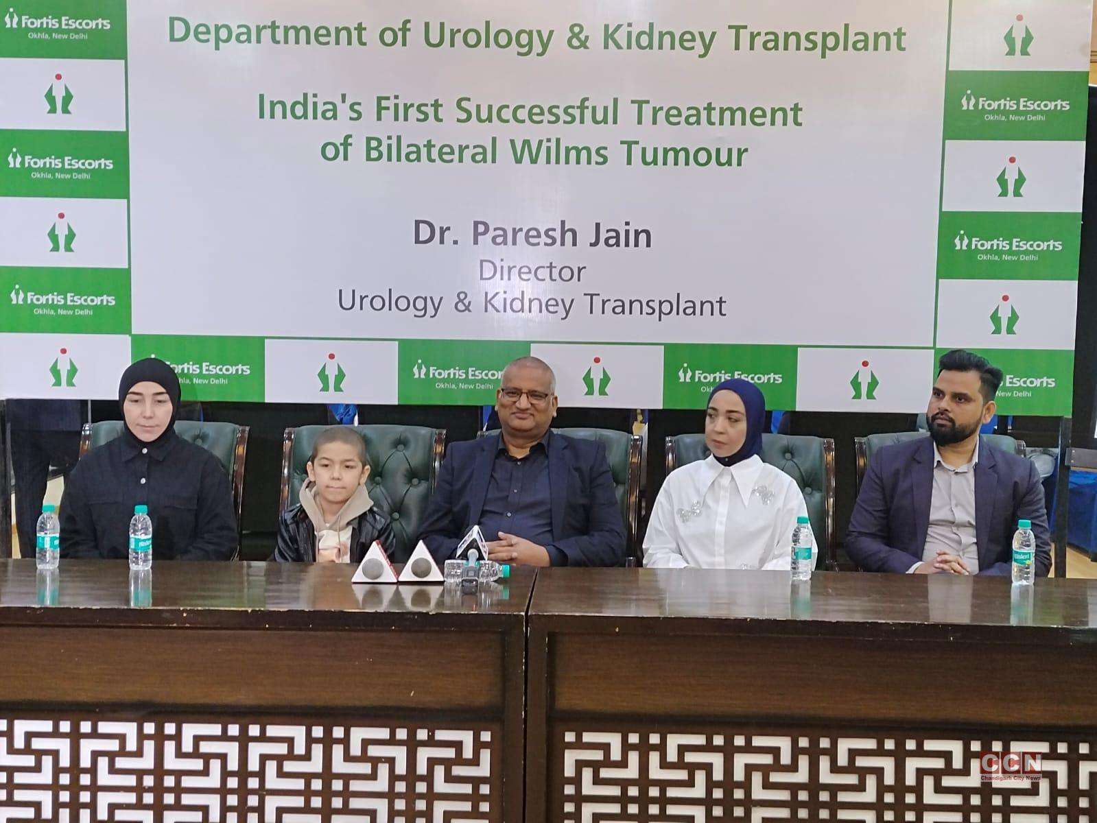 Fortis Escorts, Okhla successfully performs India's 1st Successful Kidney Auto-Transplant for Paediatric Cancer in a Young Uzbek Boy